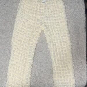 SHEIN Off-White Textured Leggings